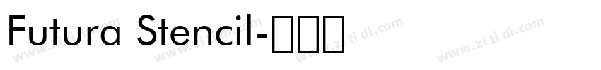 Futura Stencil字体转换